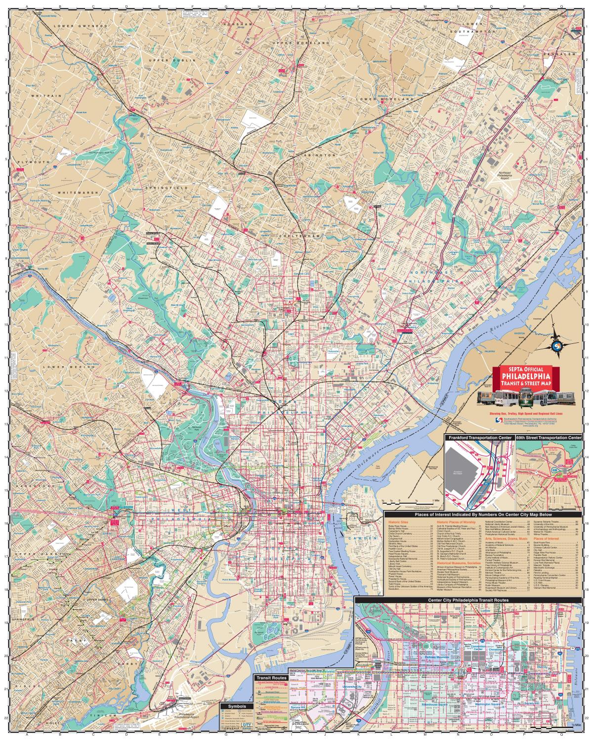 フィラデルフィア市街地図