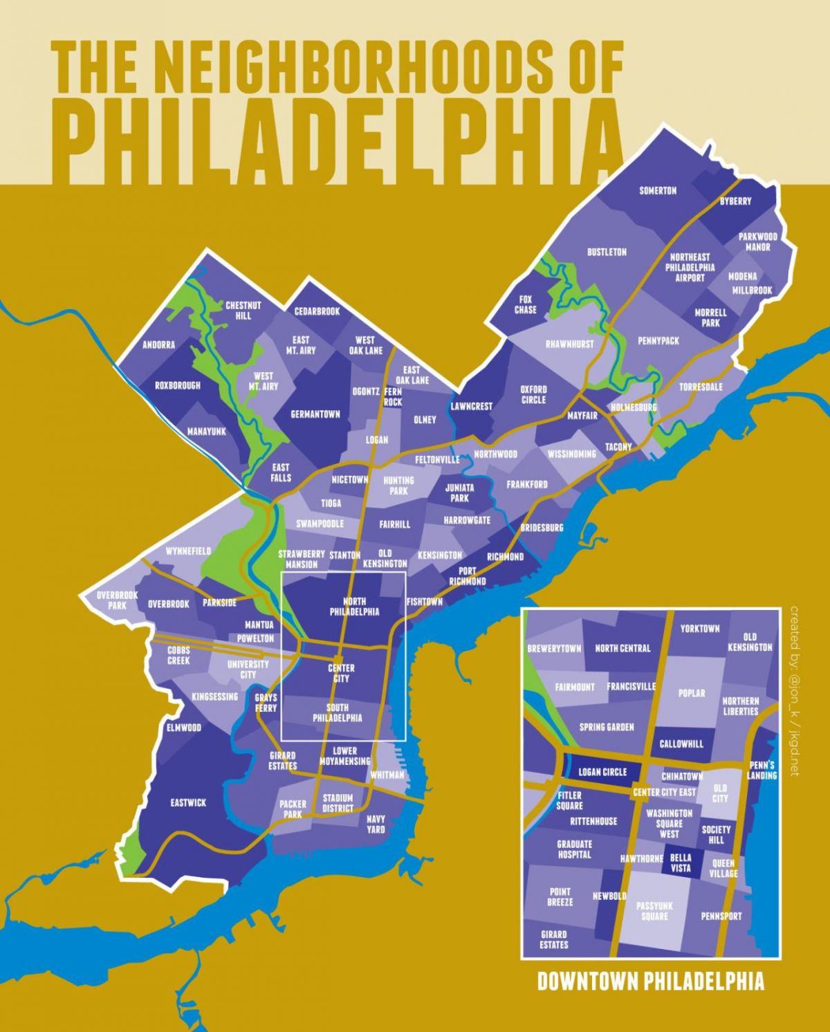 フィラデルフィア地区マップ